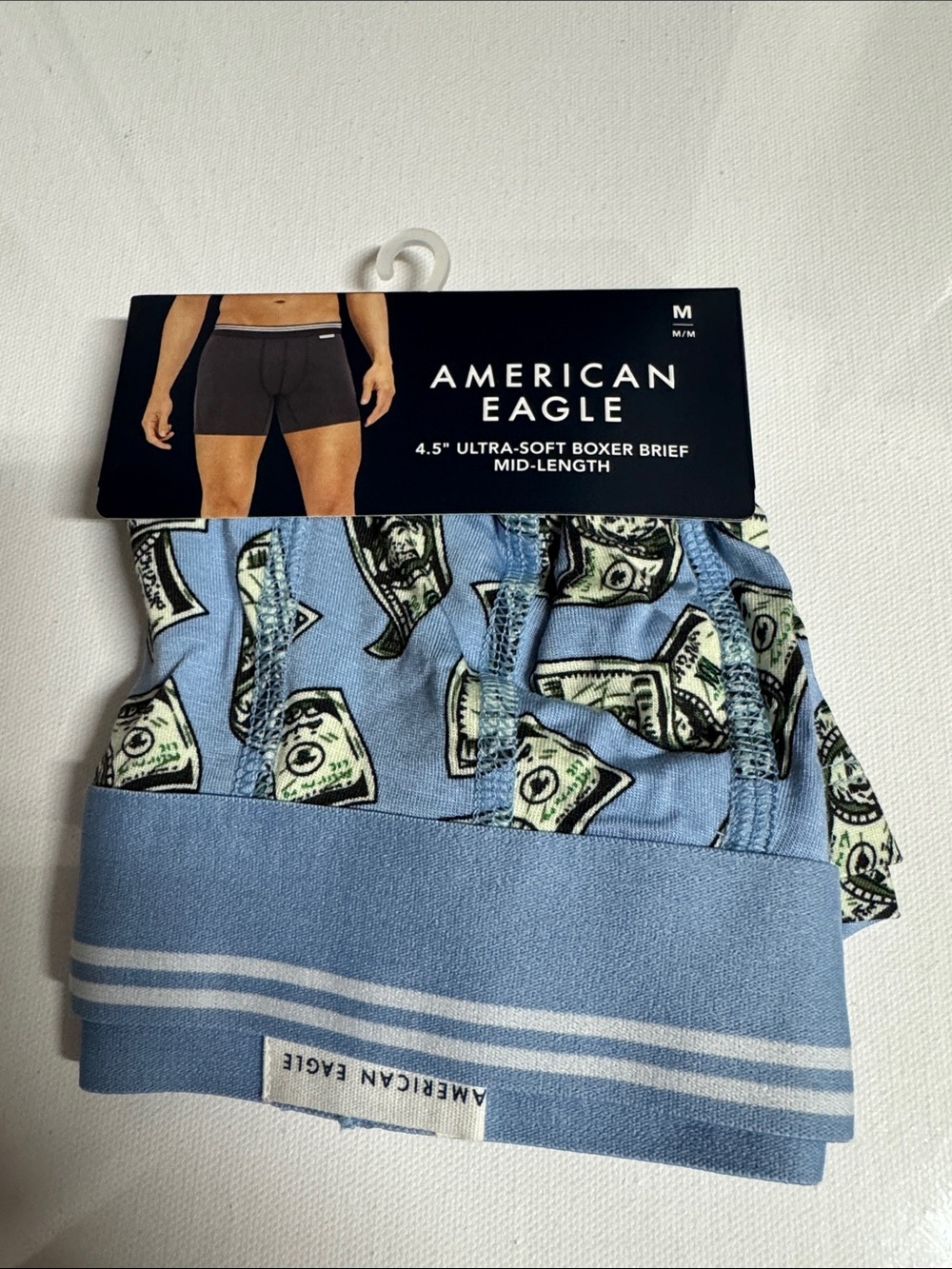 American Eagle Boxer Briefs Mens Medium Money Print